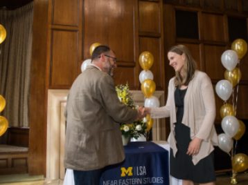 Deborah Forger with Professor Gottfried Hagen 